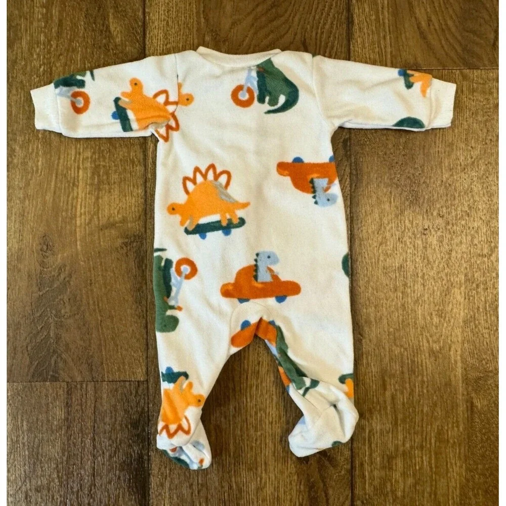 Carters Preemie Baby Boy Sleeper Outfit Romper Fleece Dinosaur Reborn